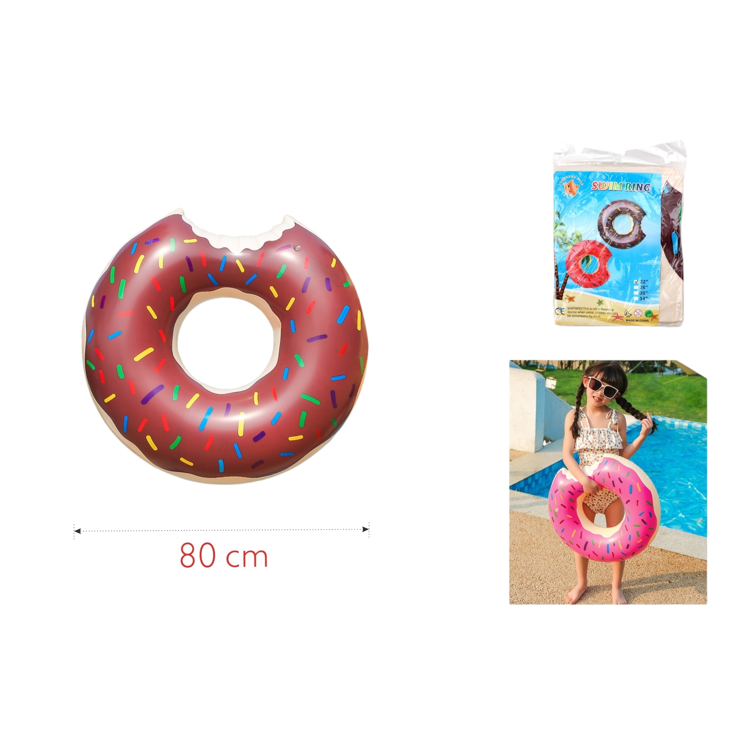 Aro Inflable Donut 80 cm Reforzado